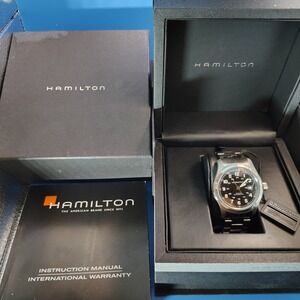 Hamilton Khaki Field H705450 42mm Mens Swiss Made Automatic Watch Full box Set